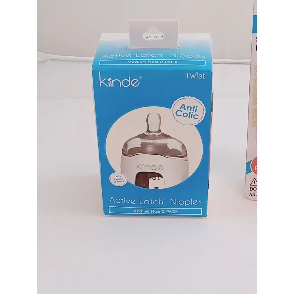 Kinde Twist Active Latch‎ Nipples Medium Flow 2 Pack & 2 Pack Pacifier 👶🚼